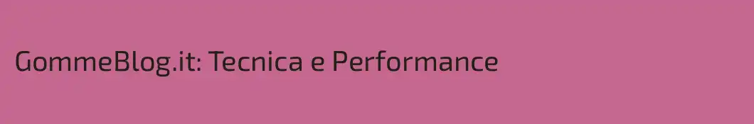 GommeBlog.it: Tecnica e Performance
